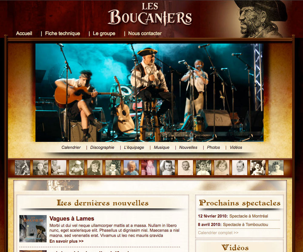 Site web des Boucaniers de Saint-Malo réalisé par Jean-François Blais
